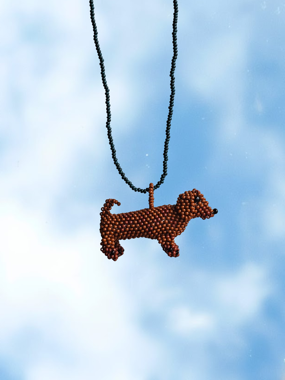 Perrito Salchicha café en Mostacilla